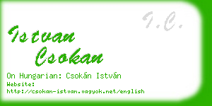 istvan csokan business card